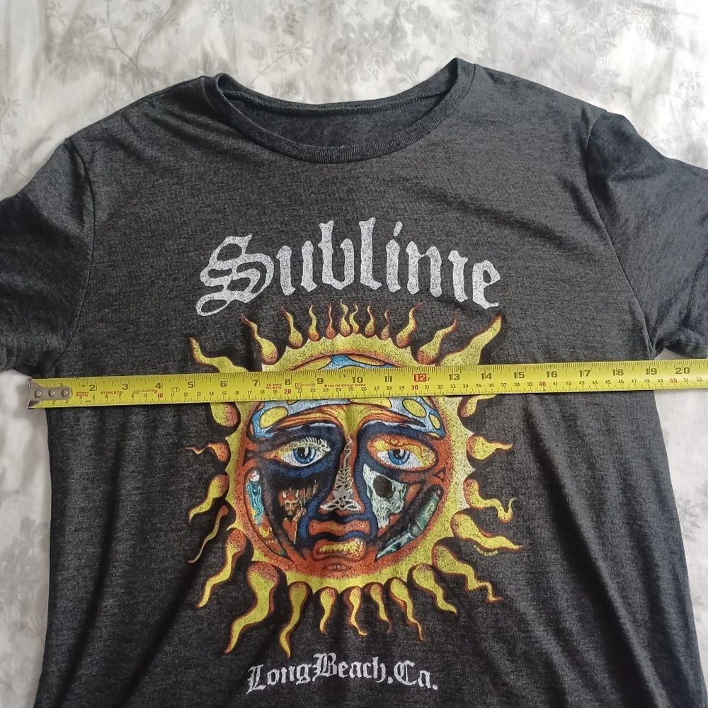 Sublime Graphic Print Tee Medium Gray -Short Sleeve -Long Beach -Rock - Picture 4 of 10